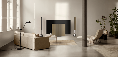 Bang & Olufsen home cinema met Beovision tv en Beolab 28 luidsprekers