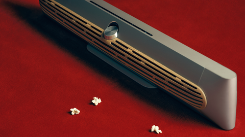 Bang & Olufsen Beosound Premiere soundbar in een woonkamer